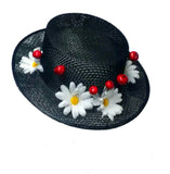 Mary Poppins Skimmer Straw Hat