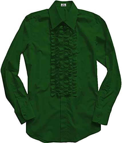 Dumb and Dumber Costume Shirt / Ruffled Tuxedo Shirt / Retro 1970's Shirt / 7 Colors / Deluxe Green / XL Dumb and Dumber Costume Shirt / Ruffled Tuxedo Shirt / Retro 1970's Shirt / 7 Colors / Deluxe Green / XL