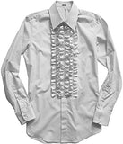 Ruffled Tuxedo Shirt / Dumb and Dumber Shirt / Retro 1970's Shirt