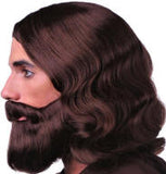 Jesus Christ Set  Wig & Beard w/attached Mustache Set