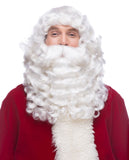 Santa Beard and Wig Set with Attached Moustache / Professional Quality