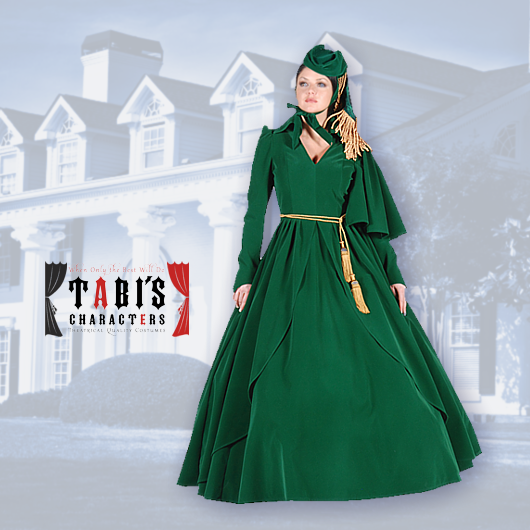 Emerald green medieval sales dress
